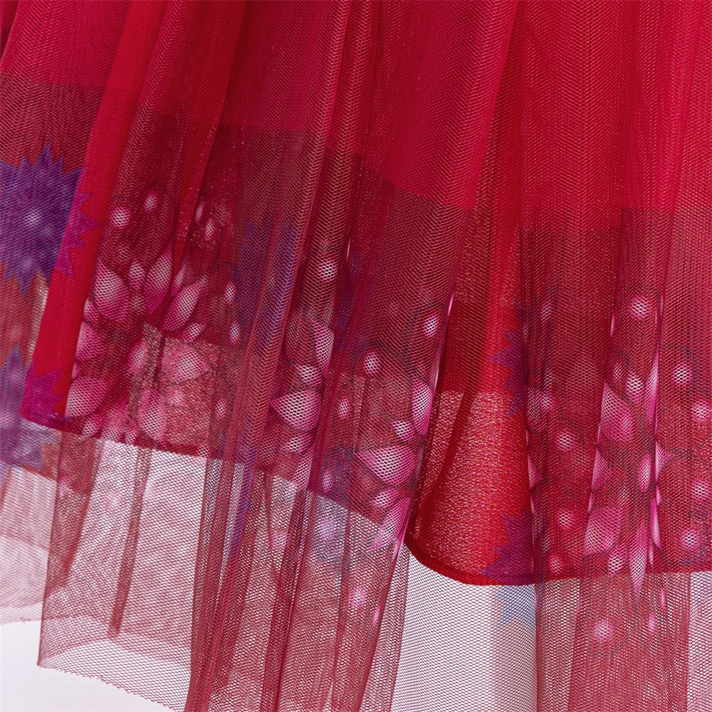 Тюлевое Платье Принцессы Для Девочек Милое Лоскутное Длиной До Щиколотки Со