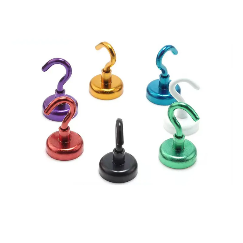

1 pcs Super Strong Magnetic Hooks Neodymium Magnet Round Rare Earth Magnet N35 NdFeB Magnet Cruise Hook for Hanging Home Kitchen