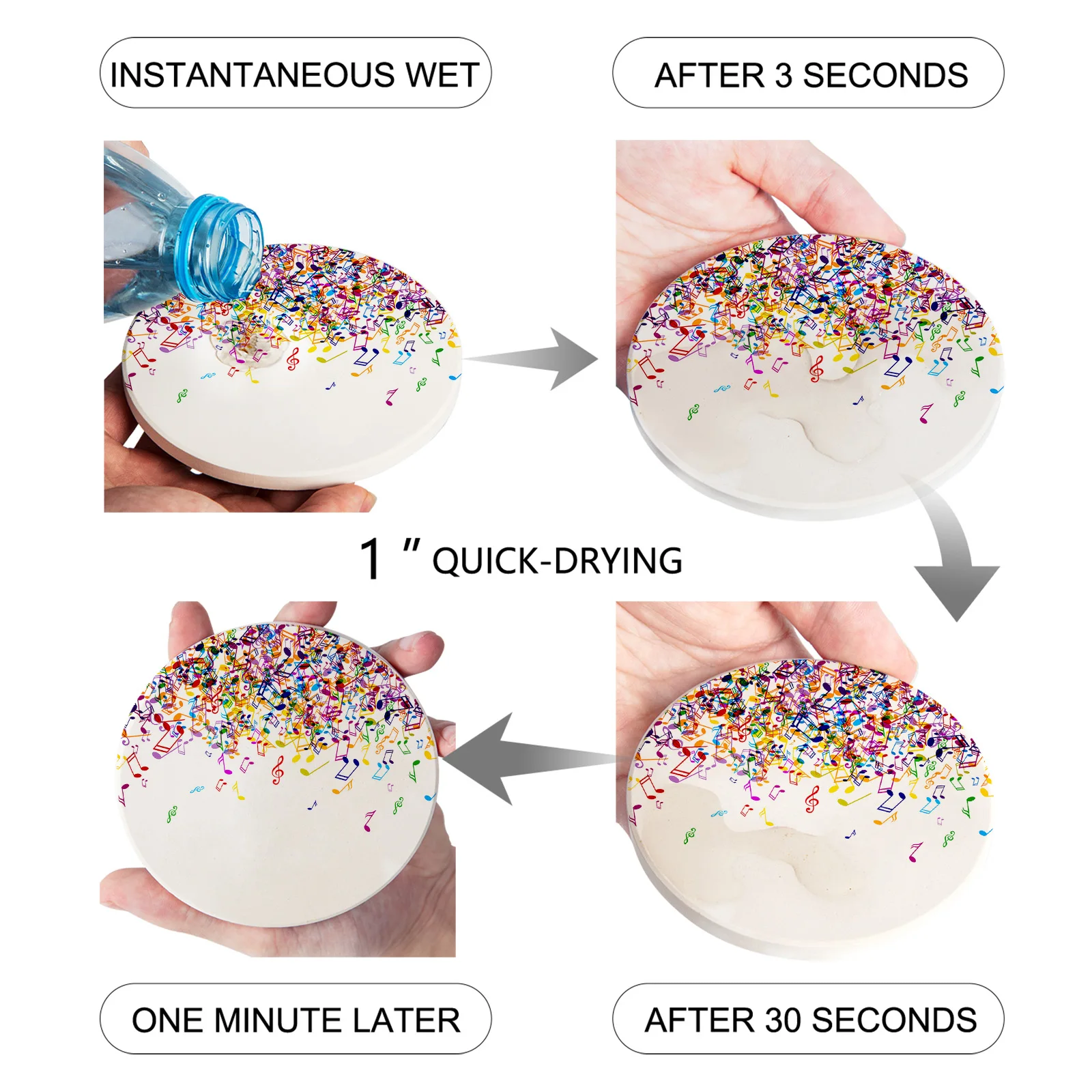 Музыкальная музыкальная нота красочный Фотофон кухонный стол круглая подставка