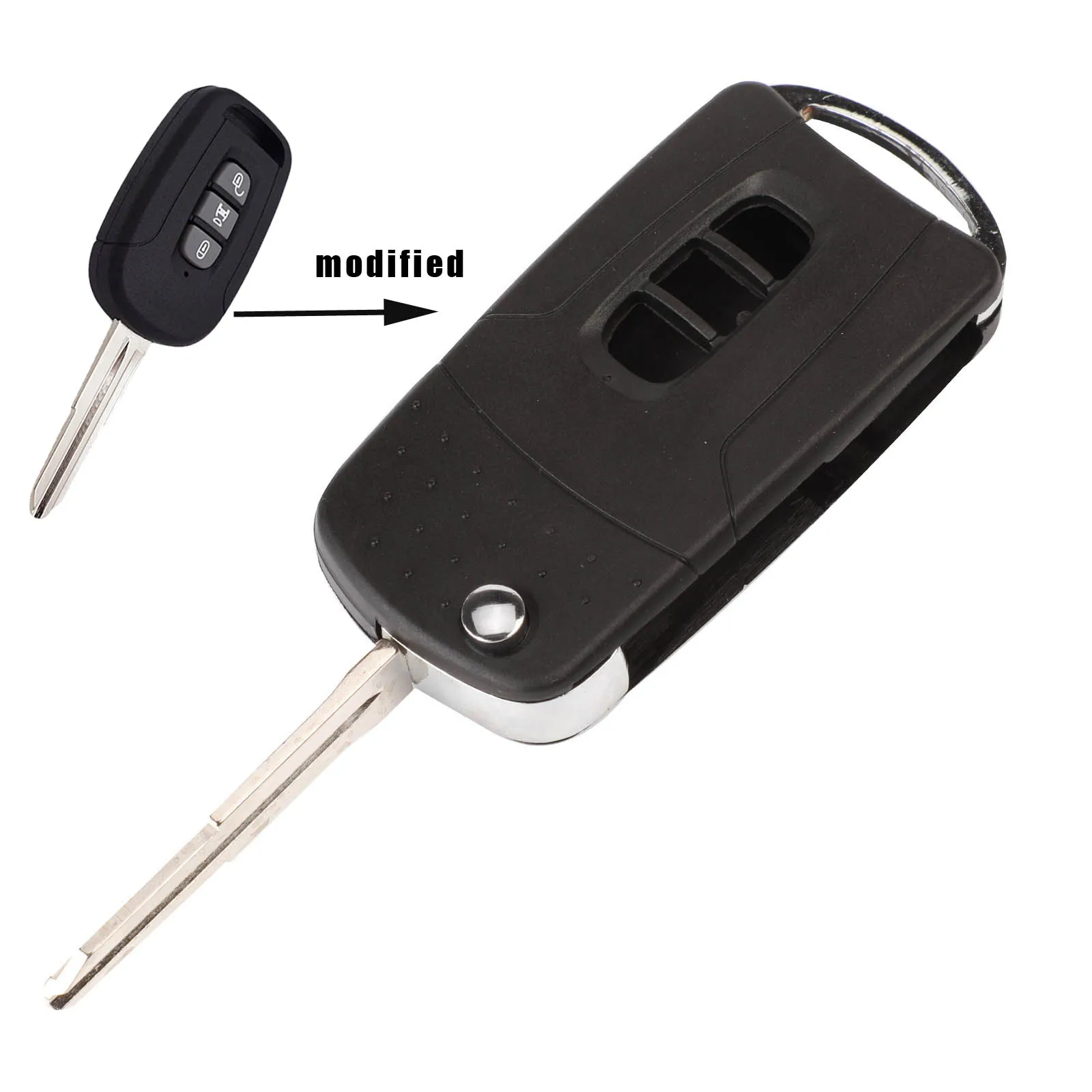 

Jingyuqin складной чехол для автомобильного ключа с 2/3 кнопками, пульт дистанционного управления для CHEVROLET CAPTIVA, модифицированный пустой чехол для ключа автомобиля