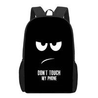 dont touch my phone kids school bags 3d book bag men 16 inch backpack for teen boys kindergarten bagpack children mochila