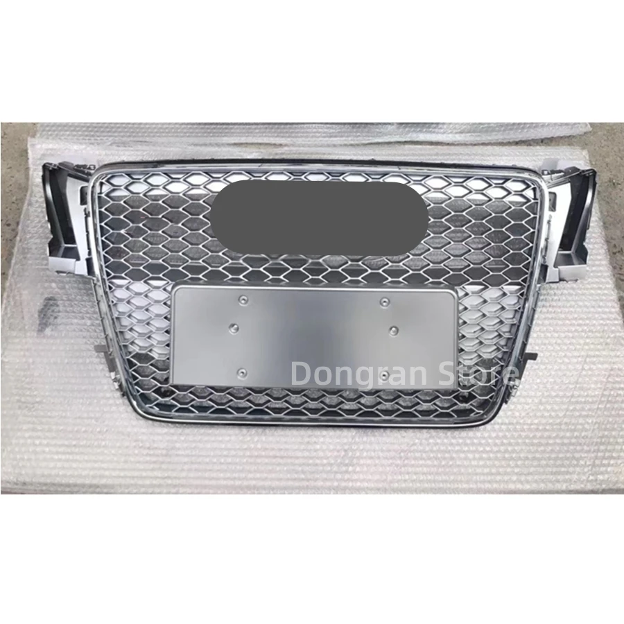 

For RS5 Style Front Sport Hex Mesh Honeycomb Hood Grill Silver For Audi A5/S5 B8 2008 2009 2010 2011
