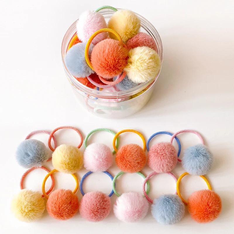 

10/20/24 Pcs/Set Children Cute Cartoon Flower Elastic Hair Bands Baby Girls Lovely Scrunchies Rubber Bands Kids Hair Accessories