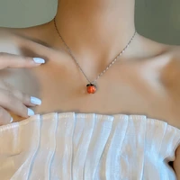 mori girls beautiful pendant necklace persimmon cute funny necklaces wholesale bulk
