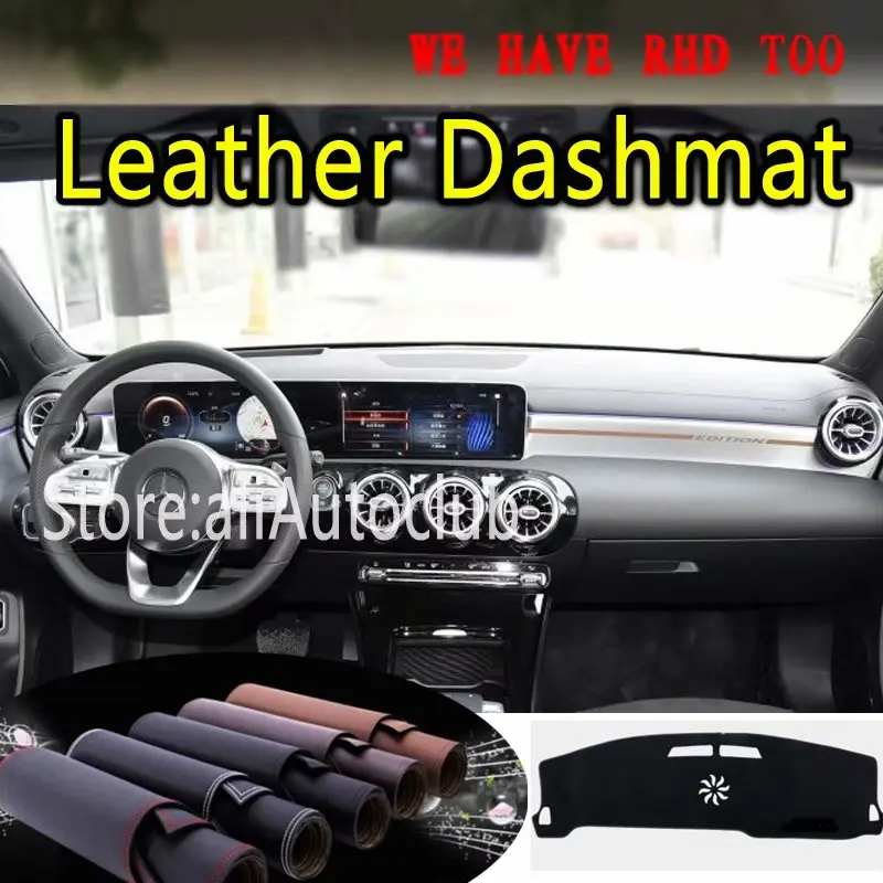 

For Mercedes-benz A-class A180d A200d A220d A35amg 2019 2020 Leather Dashmat Dashboard Cover Dash Mat Carpet Custom Car Styling