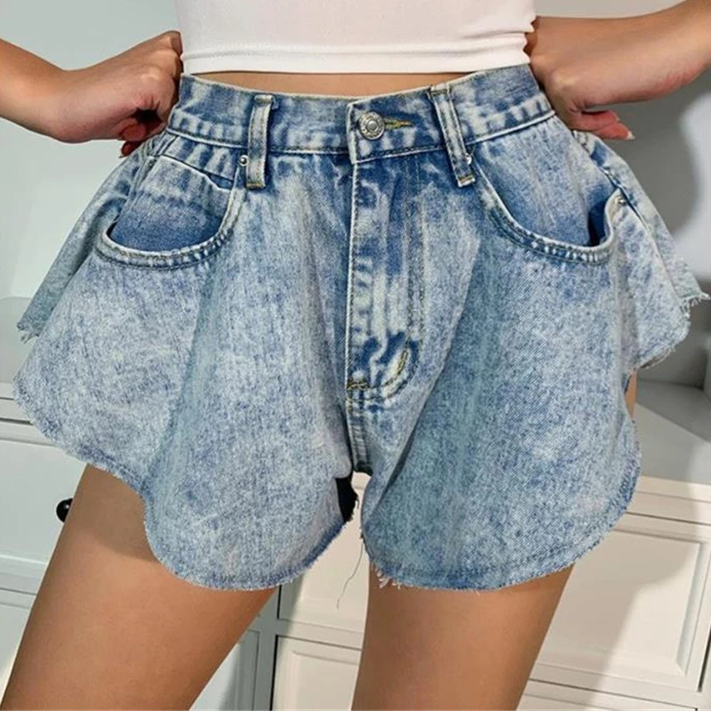 Женские джинсовые шорты в стиле бойфренда Свободные повседневные большого