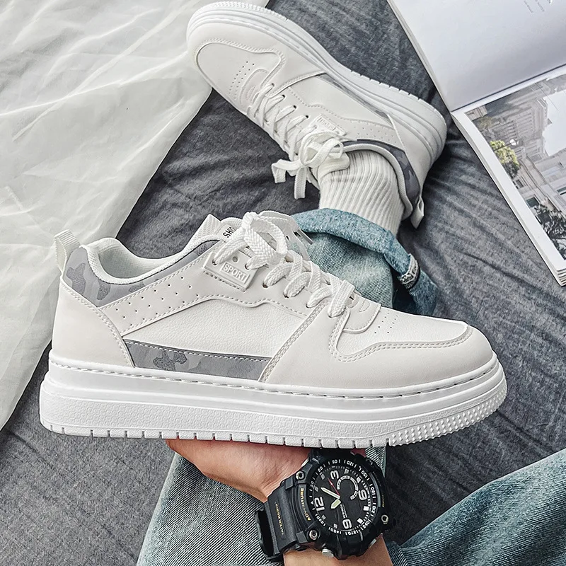 Кроссовки мужские на плоской подошве дышащие Вулканизированная подошва