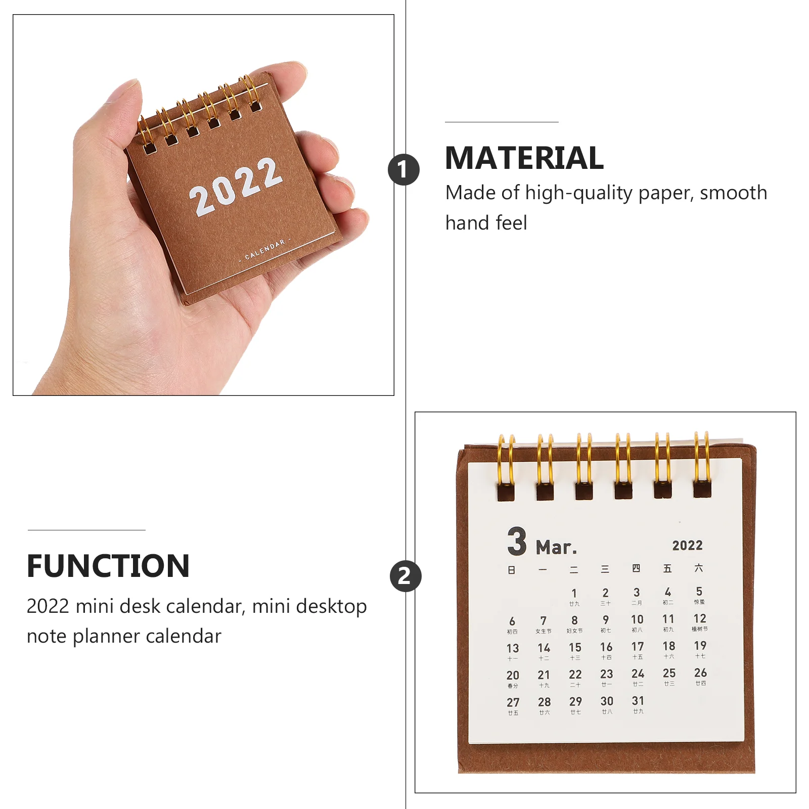 Карманные календари с календарем 2 шт. декоративный настольный мини-стол 2022 новый