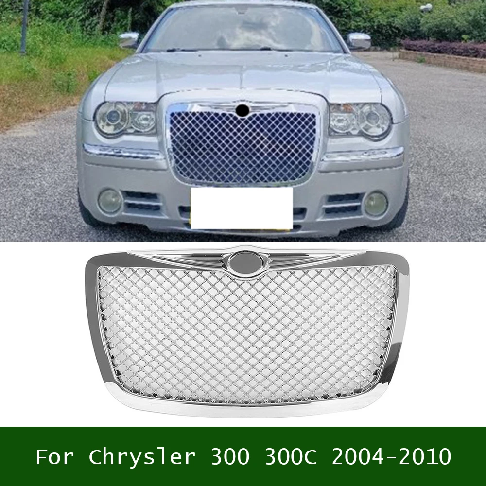 For Chrysler 300 300C 2004-2010 Car Modification Parts Front Trim Mesh Cover Bumper Grill Upper Racing Grills Radiator Grille