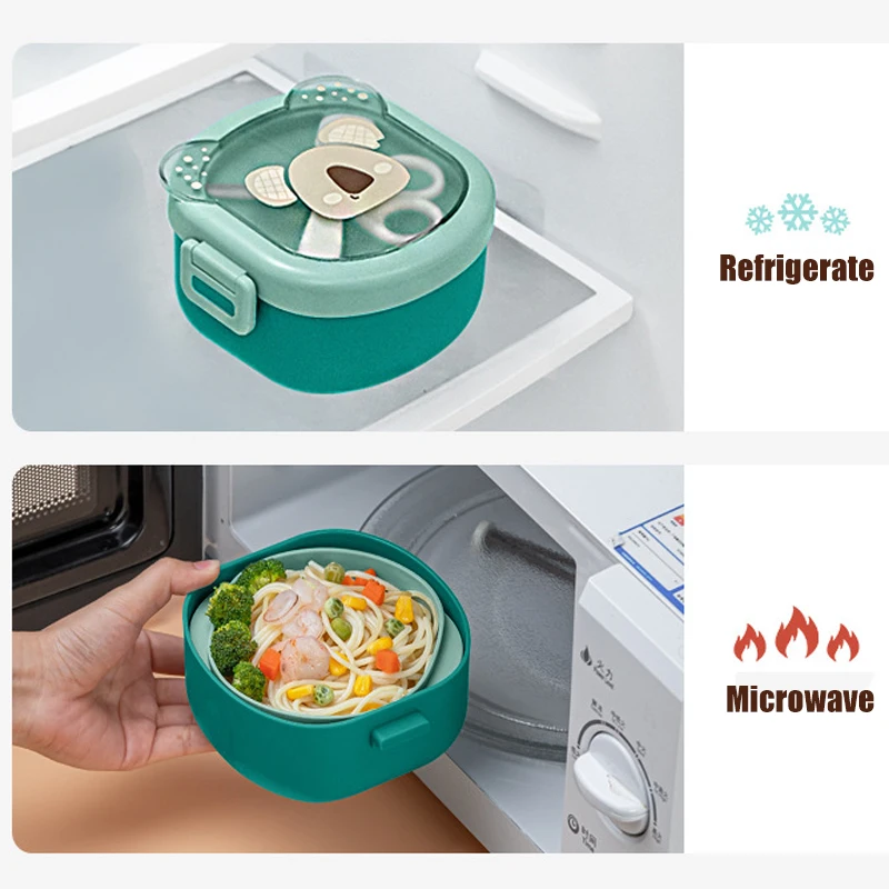 Портативная детская посуда с ложкой и ножницами для еды съемные наборы мисок