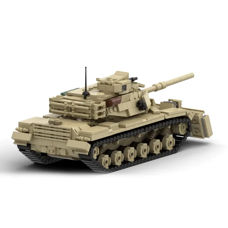 Фото MOC- 166141   Строительные блоки Паттон M60A1 Модель танка Военная серия Креативный подарок Набор строительных блоков-головоломки №2