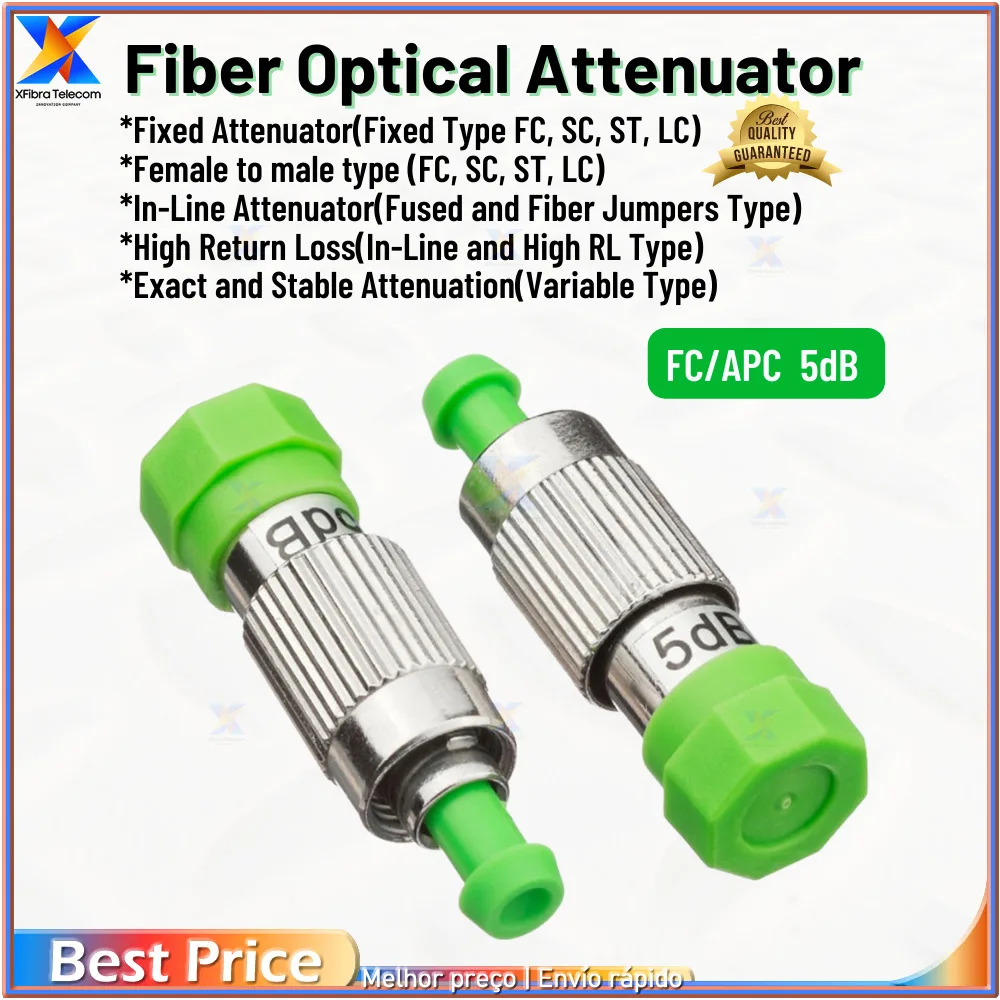 

5 шт./упаковка, оптоволоконный аттенюатор FC APC 5 дБ