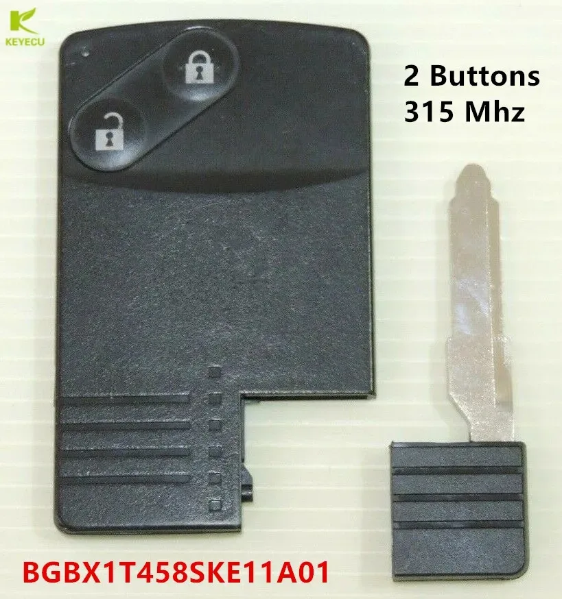 

KEYECU Genuine OEM Smart Card Remote Key 2 Buttons 315MHz 4D63 for MAZDA CX9 CX7 20072008 2009 BGBX1T458SKE11A01 Insert Blade