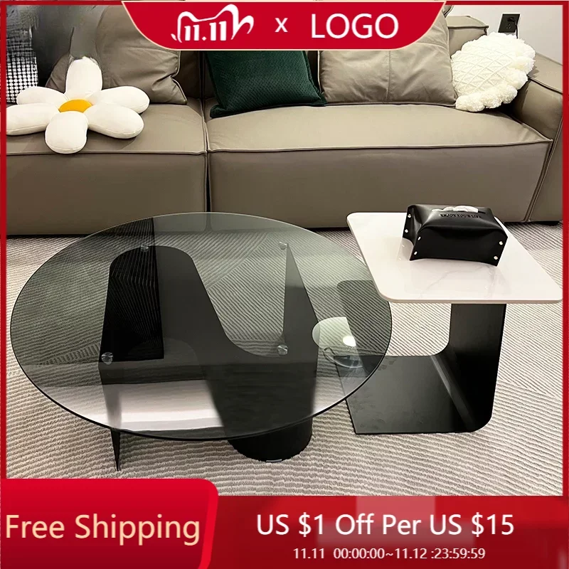 

Black Nordic Coffee Table Living Room Modern Unique Minimalist Coffee Tables Luxury Premium Mesa De Centro De Sala Decoration