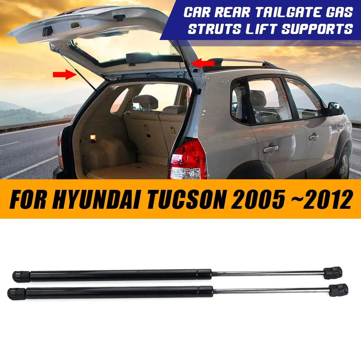 

2 шт., пневматические пружины для багажника автомобиля Hyundai Tucson 2005 2006 2007 2008 2009 2010 2011 2012