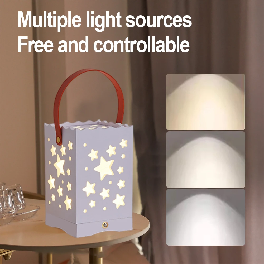 Настольная лампа полая настольная с сенсорным управлением прикроватная