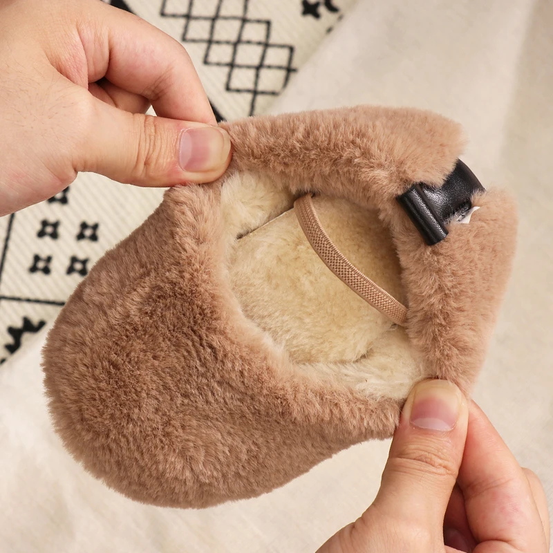 Keep Warm Children Leisure Shoes Winter Baby Girl Princess Shoes Soft Bottom Thicken Faux Fur Boots SMM006