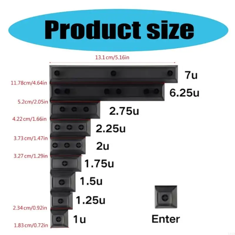 Y8AD 10 КлючПакет PBT -клавишные клавиши DSA Caps 1u 1u 1.25u 1,5U 1,75U 2U 2,25U 2,75U 6.25U 7U Клавицы для клавиш (art.: 3920cc3380da1) - 3920cc3380da1