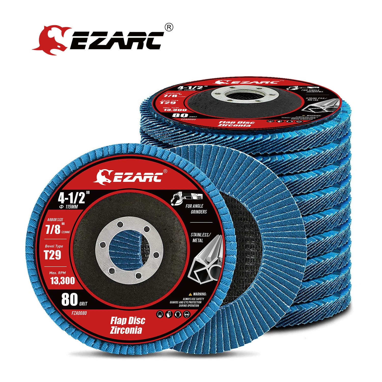 

Диск шлифовальный EZARC, 115 мм, 10 шт./комплект