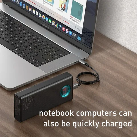 Baseus 65 Вт Power Bank 30000 мАч USB C PD Fast Charge 20000 Powerbank Портативное внешнее зарядное устройство для ноутбука MacBook, планшета