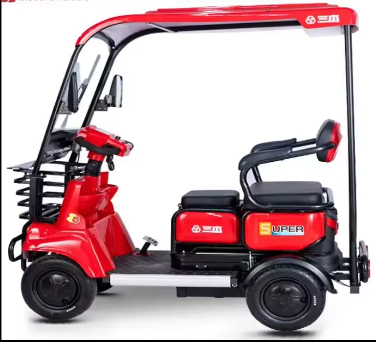 Новый электрический четырехколесный с держателем для мобильного телефона