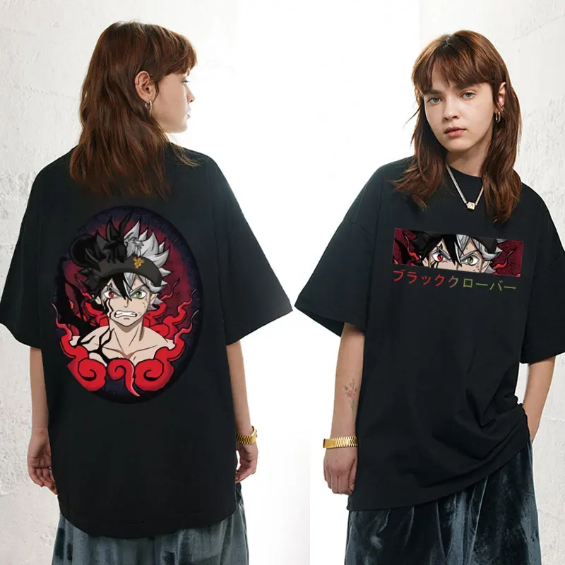 

Japan Anime Black Clover Print T-shirts Men Women Casual Fashion Short Sleeve T-shirt Summer High Quality Pure Cotton T Shirts