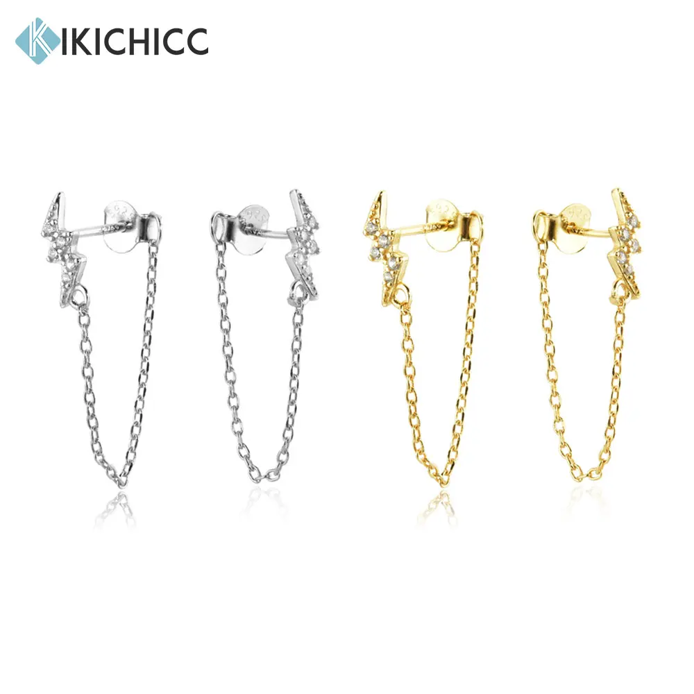 

Женские серьги для пирсинга KIKICHICC, серьги из стерлингового серебра 925 пробы с золотистым и Stormy, с подсветкой из фианита и кристаллами, роскошные Изящные ювелирные украшения