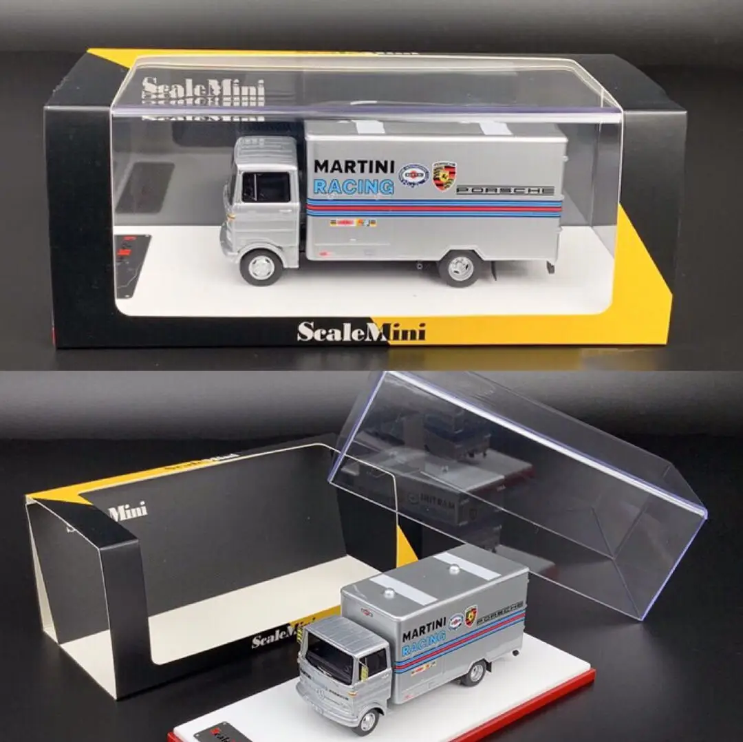 

SM resin car model ScaleMini 1:64 Mercedes-Benz LP608 Martini transporter truck truck collection ornaments gift