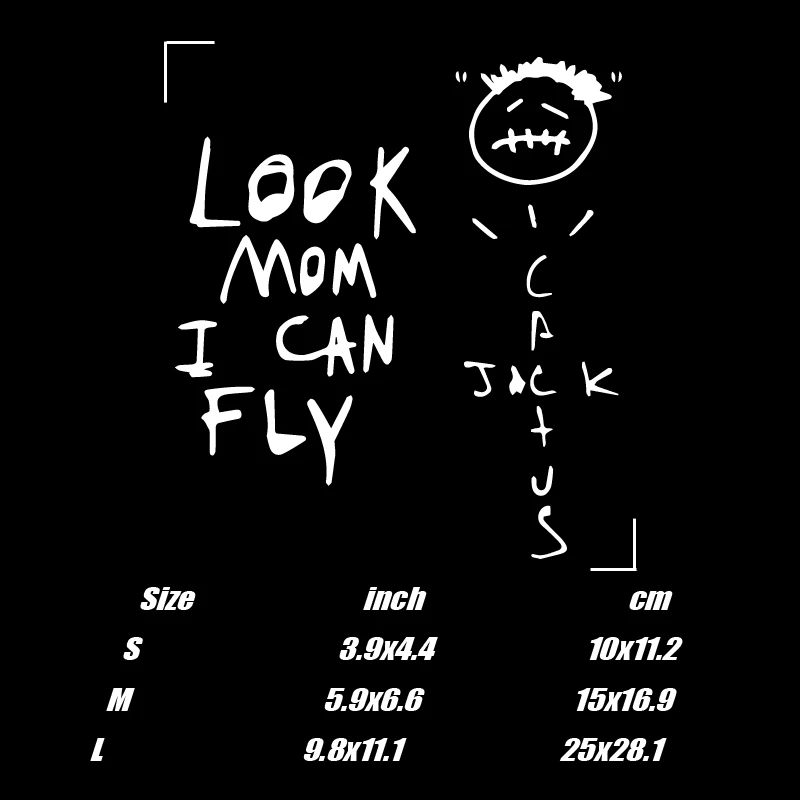 

Наклейки RAPPER в стиле Скотт, наклейка «Выгляды мама, я могу летать» и прочные автомобильные внешние аксессуары