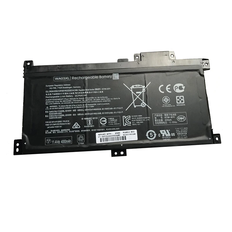 Новый оригинальный аккумулятор WA03XL для HP Pavilion X360 15-BR 15-Bk 14-Ba HSTNN-UB7H/LB7T 916367-541/421