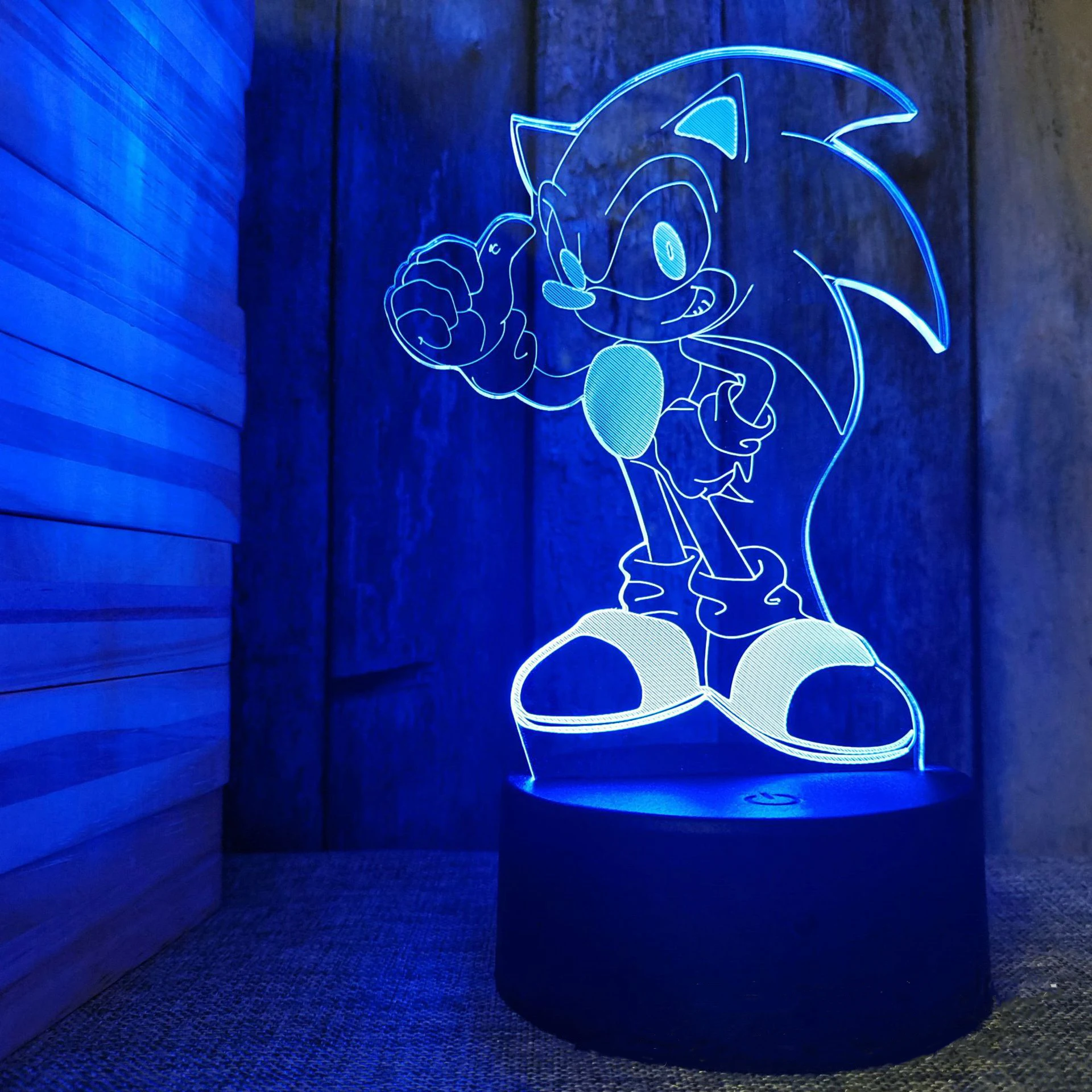 

Звуковая 3D модель ночного освещения, звуковая светодиодная лампа, сенсорный пульт дистанционного управления, аниме экшн-фигурка, кавайная ...