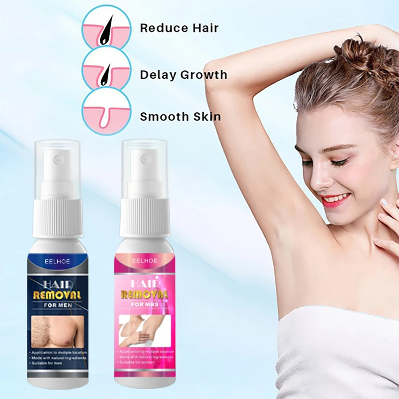 

30/50ml Powerful Hair Removal Spray Super Natural Painless Permanent Hair Remover for Women Men Whole Body Depilatory Cream