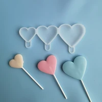 lollipop silicone mold chocolate candy cake moulds for birthday cake decorating tool baking accessories heart shaped handicraft