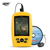 lucky portable underwater fishing finder match with 3308 8 system cmd sensor 3 5 inch tft rgb waterproof monitor fish sea 20m