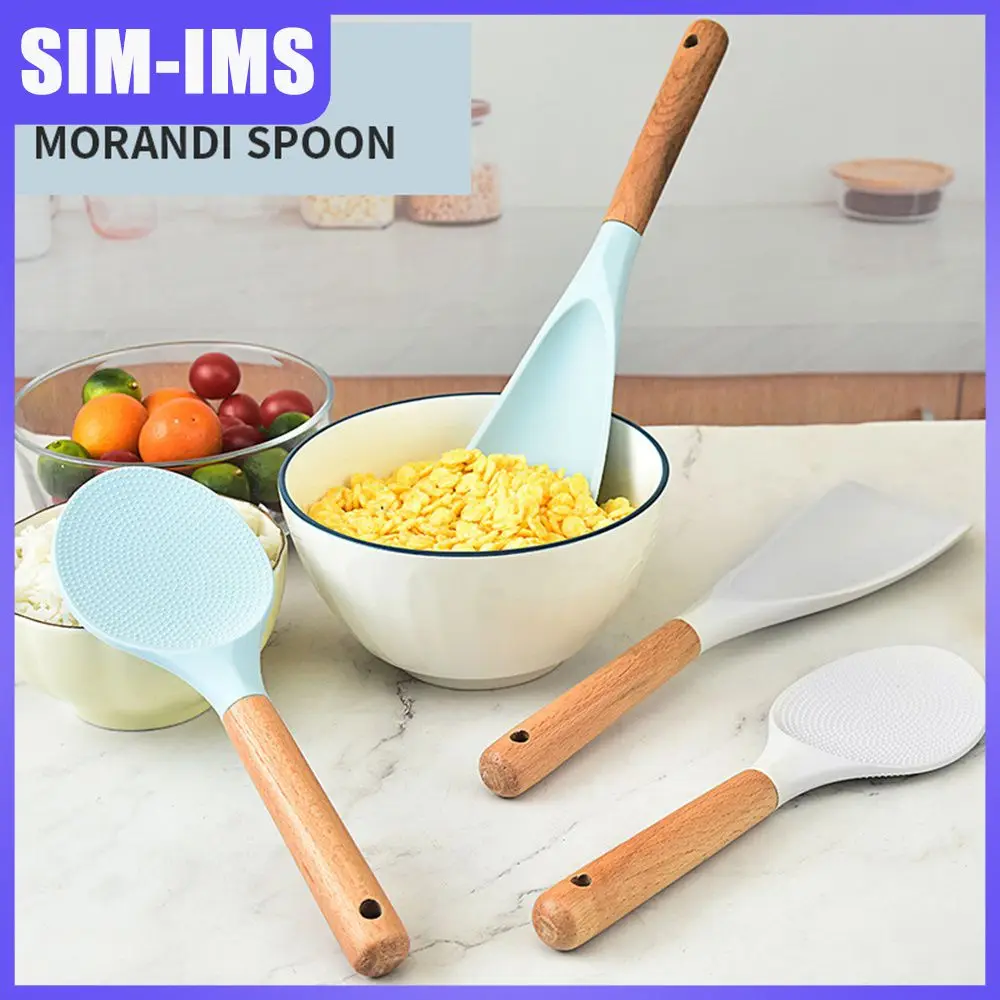 

Silicone Rice Spoon Rice Serving Spoon Long Shovel Rice Spoon Silicone Ladle Tablespoon Ice Cream Scoops Sushi Rice Paddle