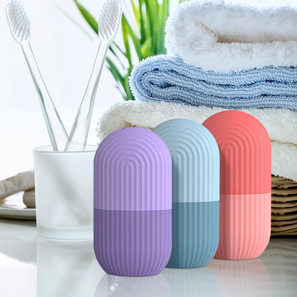 

Facial Ice Roller Silicone Facial Popsicle Ice Tool Retractable Ice Ball for Brightening Lubrication Fine Line Removal