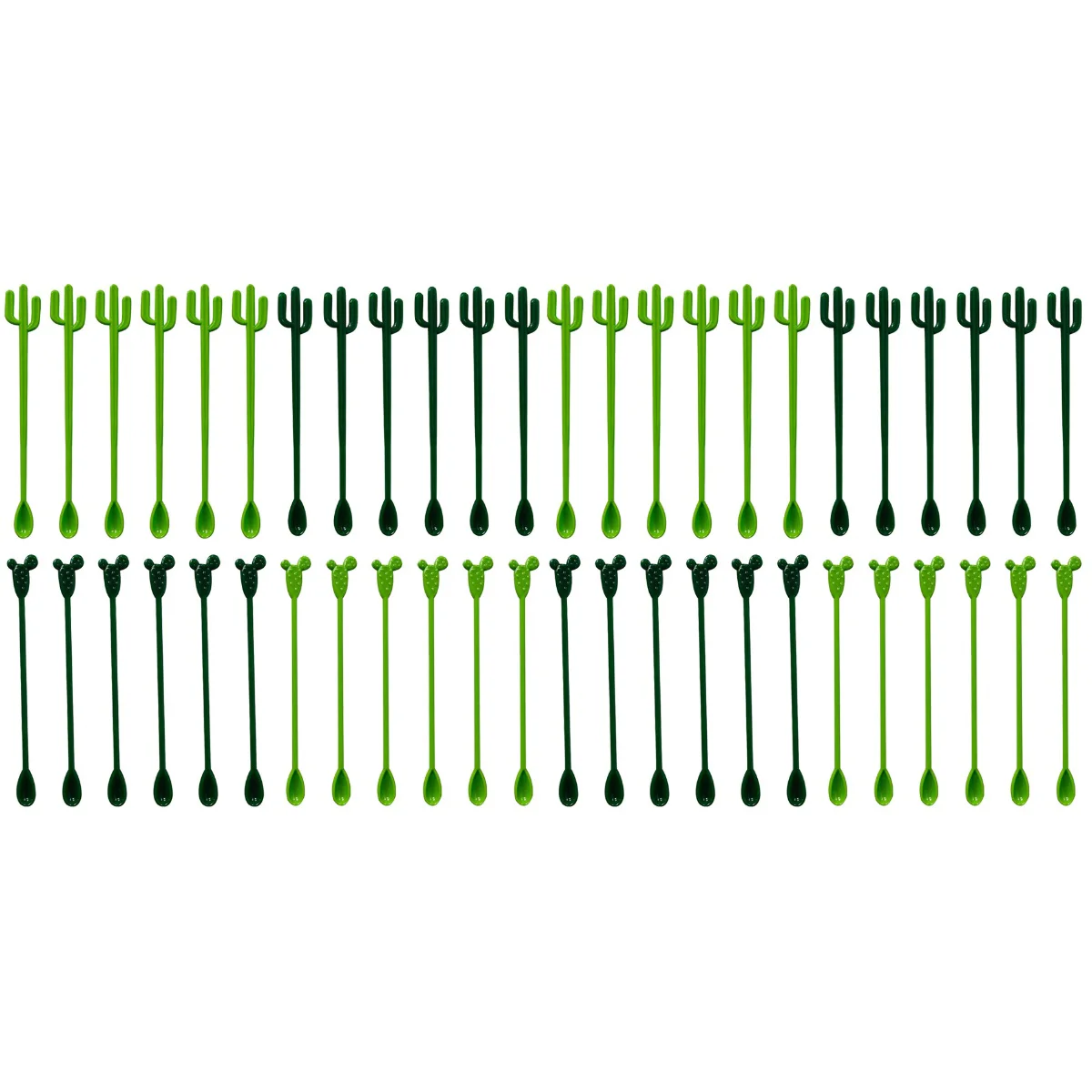 

48 pcs Hawaiian Party Prickly Pear Design Drink Muddler Disposable Beverage Stirrer Swizzle Sticks Blender Mixing Stick