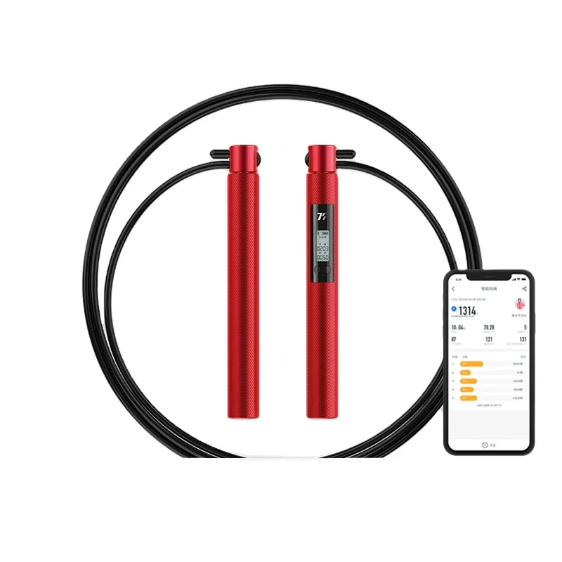 

Blue tooth Counting Rope Skipping LCD Display Without Battery Racing Fast Aluminum Alloy Professional Skipping Rope