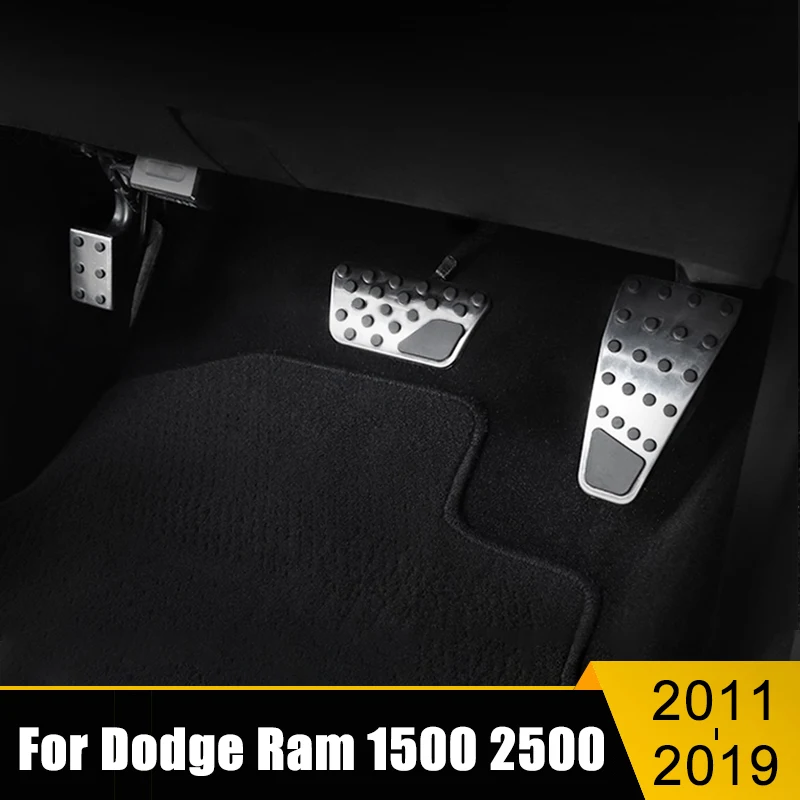 

Car Foot Fuel Accelerator Brake Pedal Cover Non-Slip Pad Stainless Steel Accessories For Dodge Ram 1500 2500 3500 5500 2011~2019