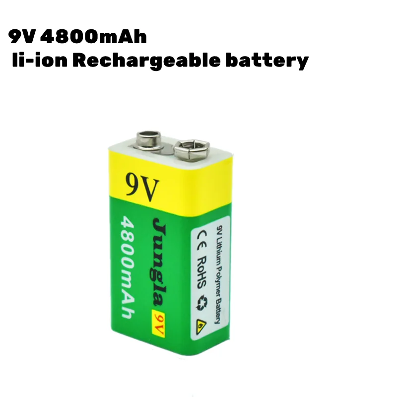 2022 9V 4800mAh li-ion Rechargeable battery Micro USB Batteries 9 v lithium for Multimeter Microphone Toy Remote Control KTV use