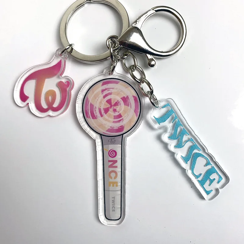 

Оптовая продажа, двойной акриловый брелок для ключей Kpop, 1 шт., новые аксессуары для ключей, кольцо для ключей, милый кулон, брелок, подарки, ко...
