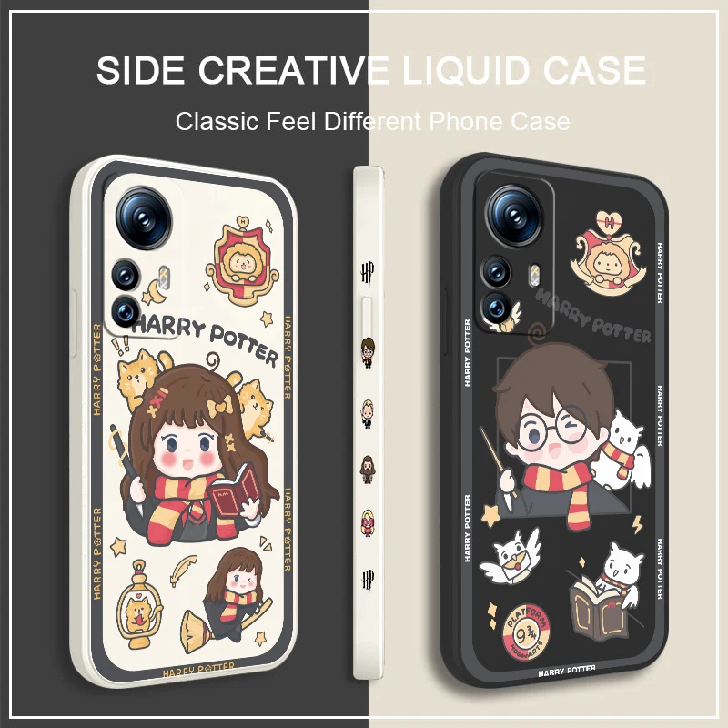 

Cartoon Harry Potter Cute Case For Xiaomi 12T 12S 12 11 Ultra 11T 10T 9T Note 10 Pro Lite 5G Liquid Left Rope Phone Cover Coque