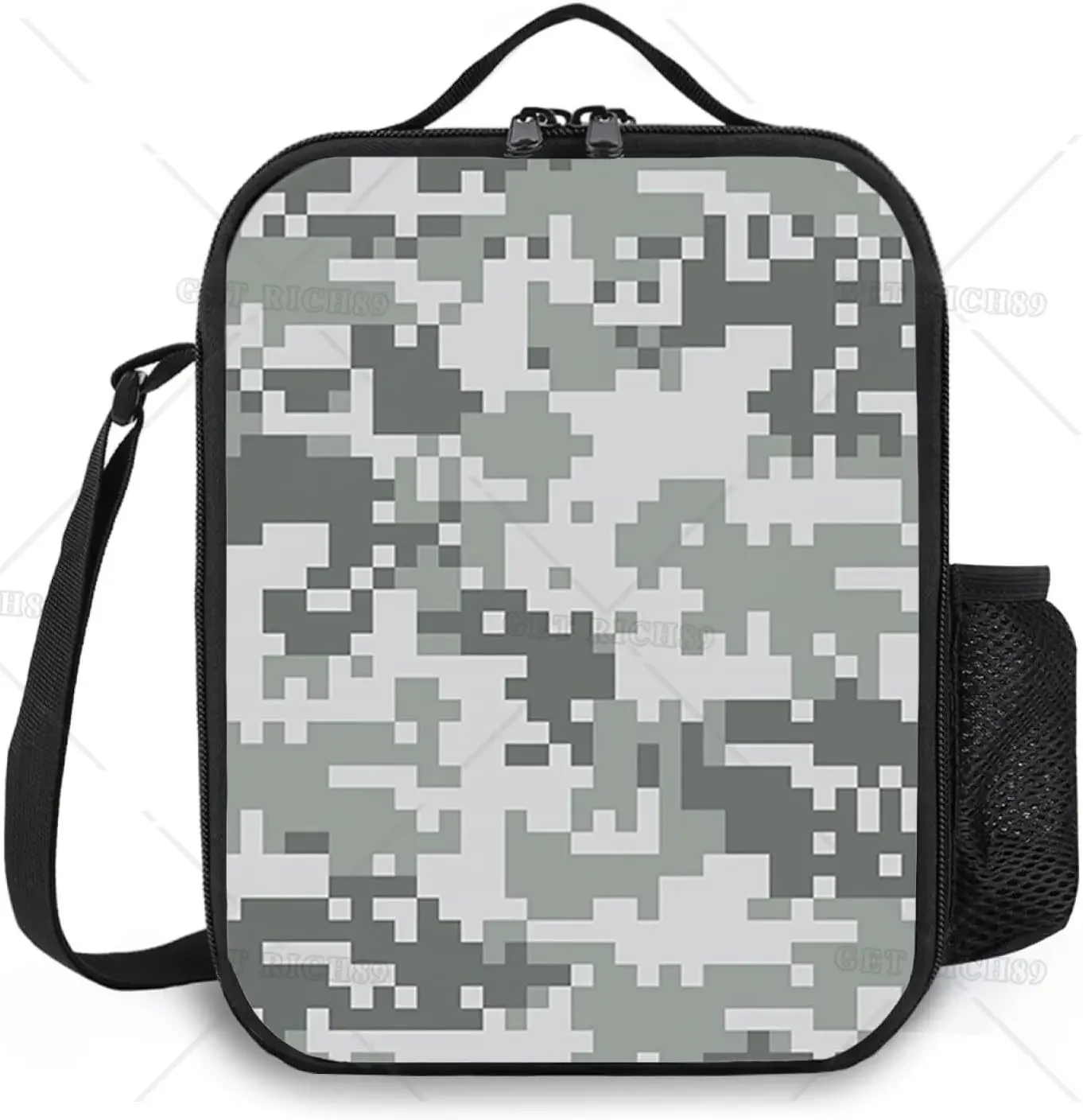 Сумка для ланча с ремешком мужчин и женщин многоразовый Камуфляжный мешок обеда