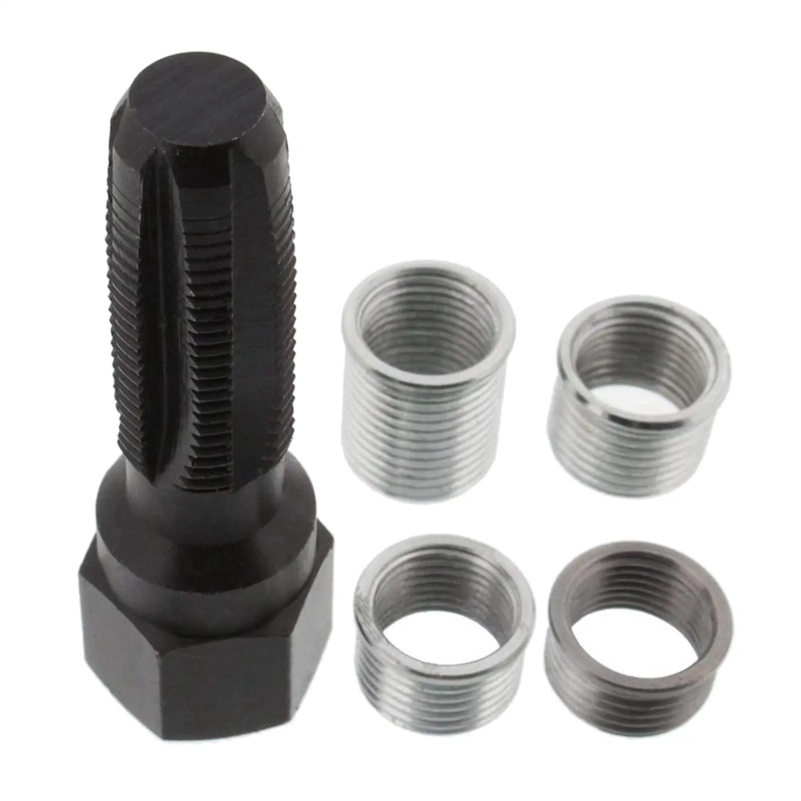

5x Spark Plug RE Thread Tap Tools with 4 Sizes Inserts Fit for 14mm Sparking Plugs Repair