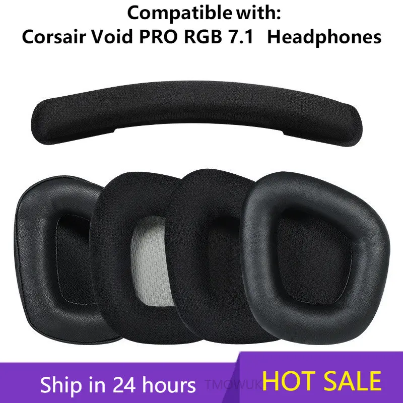 

Replacement Headband Earpads Ear Cushions Cover For Corsair Void PRO RGB 7.1 Gaming Headset Headphones Memory Foam Earpads
