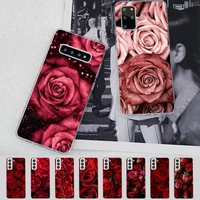 red rose phone case for samsung s21 a10 for redmi note 7 9 for huawei p30pro honor 8x 10i cover