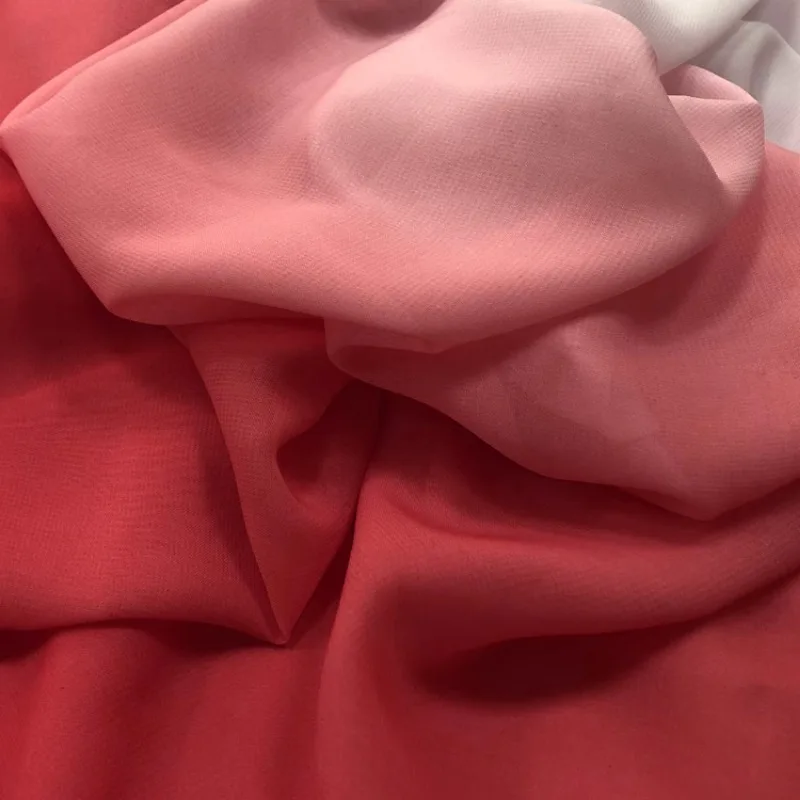 Градиентная шифоновая ткань, рабочая одежда, дышащая ткань Hanfu Diy для шитья, модный дизайн, оптовая продажа тканей на метр