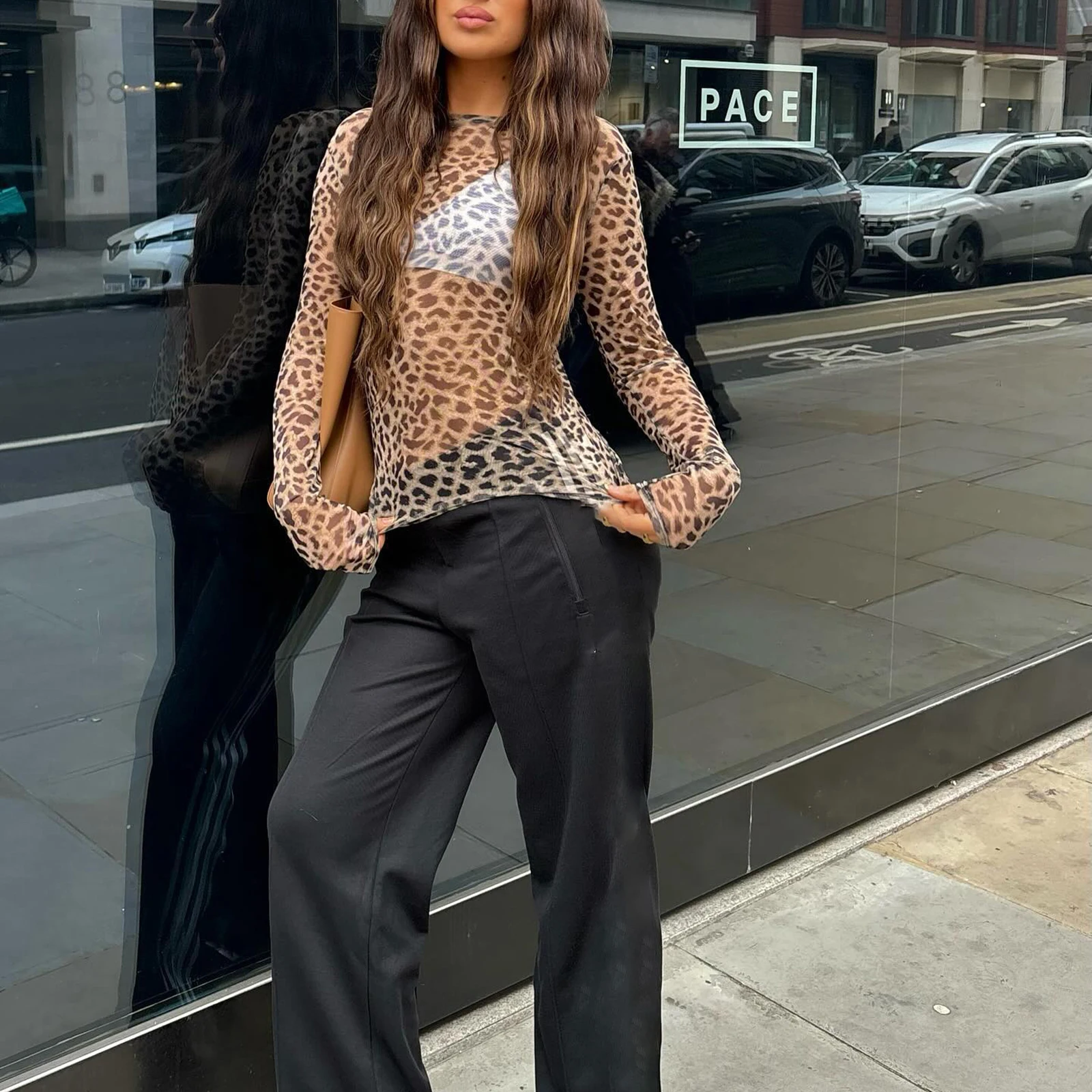 Женские футболки с длинным рукавом сетчатые прозрачные повседневные рубашки