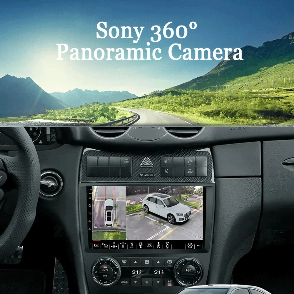 Фото Android 15 для Mercedes Benz W203 W209 C180 C200 C220 C230 2005-2009 видеоплеер автомобильное радио стерео GPS Carplay AUTO №4