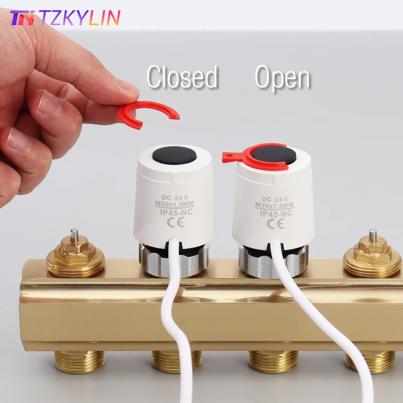 1/5/10 шт., 24 В постоянного тока, нормально закрытый, NC M30 * 1,5 мм, электрический термопривод для подогрева пола TRV Radiato